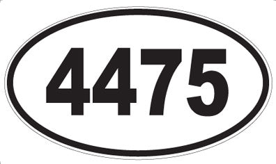 4475 - Oval Sticker
