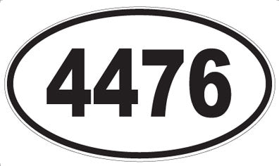 4476 - Oval Sticker