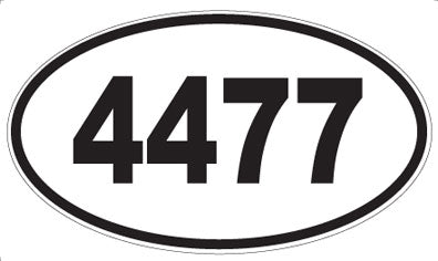 4477 - Oval Sticker