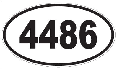 4486 - Oval Sticker