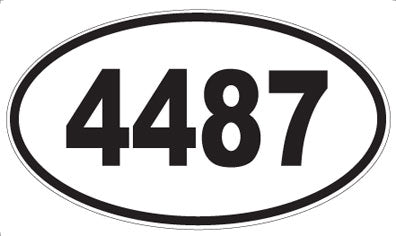 4487 - Oval Sticker