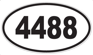 4488 - Oval Sticker