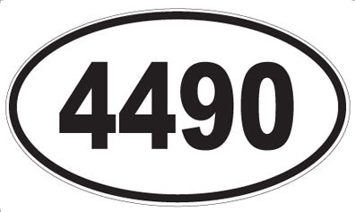 4490 - Oval Sticker