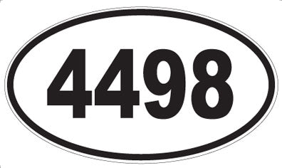 4498 - Oval Sticker