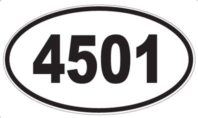 4501 - Oval Sticker