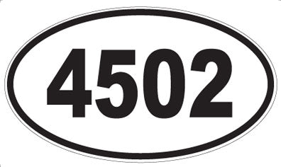 4502 - Oval Sticker