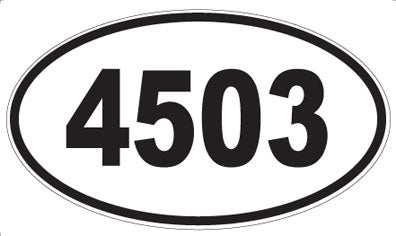 4503 - Oval Sticker
