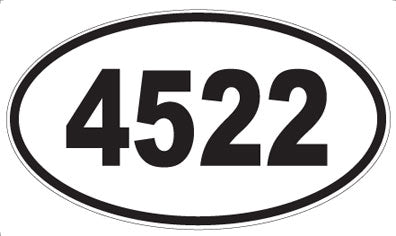 4522 - Oval Sticker