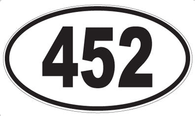 452 - Oval Sticker