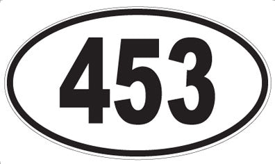 453 - Oval Sticker