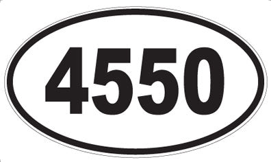 4550 - Oval Sticker