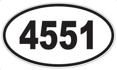 4551 - Oval Sticker
