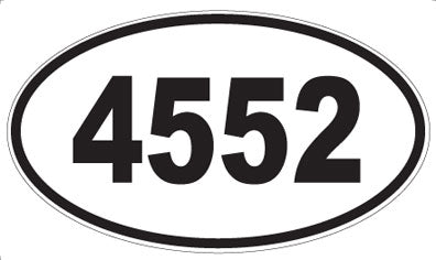4552 - Oval Sticker