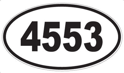 4553 - Oval Sticker