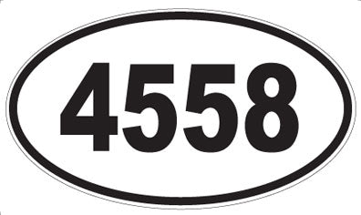 4558 - Oval Sticker