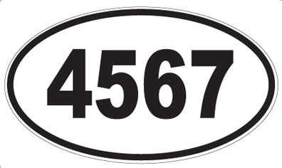 4567 - Oval Sticker