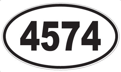 4574 - Oval Sticker