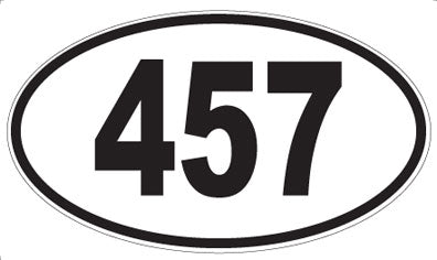457 - Oval Sticker