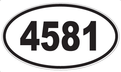 4581 - Oval Sticker