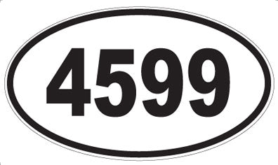 4599 - Oval Sticker