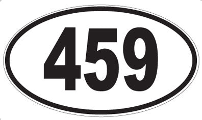 459 - Oval Sticker