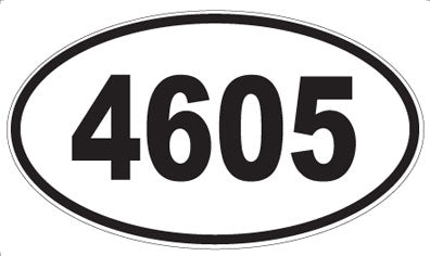 4605 - Oval Sticker