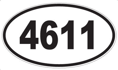 4611 - Oval Sticker