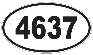 4637 - Oval Sticker
