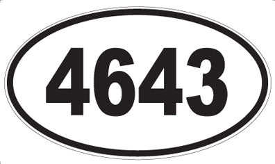 4643 - Oval Sticker