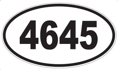 4645 - Oval Sticker