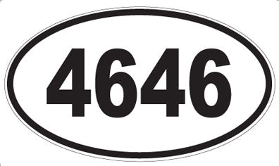 4646 - Oval Sticker