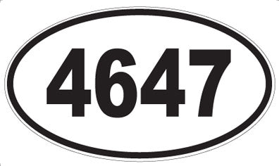 4647 - Oval Sticker