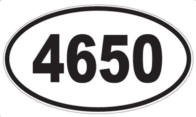 4650 - Oval Sticker