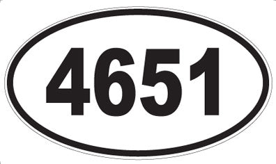 4651 - Oval Sticker