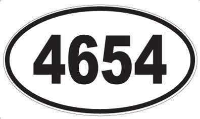 4654 - Oval Sticker