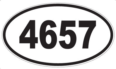 4657 - Oval Sticker