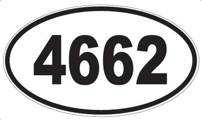 4662 - Oval Sticker