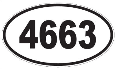 4663 - Oval Sticker