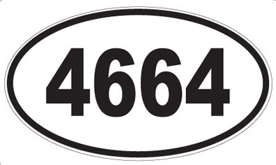 4664 - Oval Sticker
