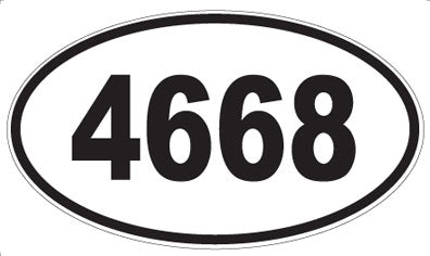 4668 - Oval Sticker