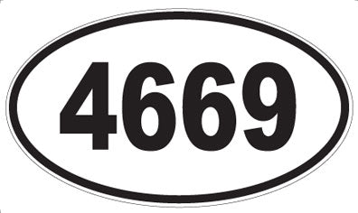 4669 - Oval Sticker