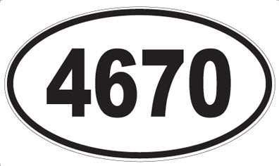 4670 - Oval Sticker
