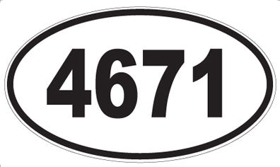 4671 - Oval Sticker