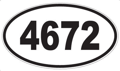 4672 - Oval Sticker