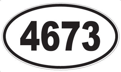 4673 - Oval Sticker