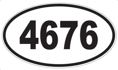 4676 - Oval Sticker