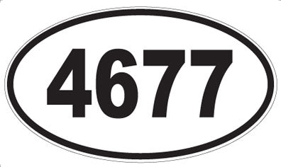 4677 - Oval Sticker