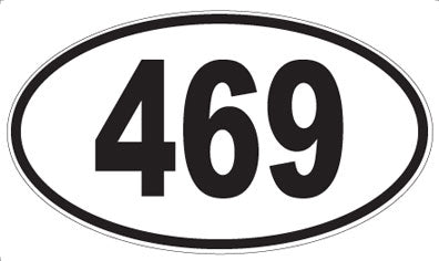 469 - Oval Sticker