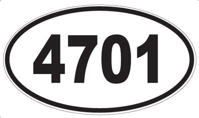4701 - Oval Sticker