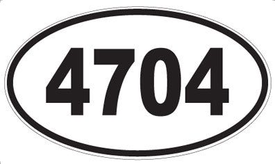 4704 - Oval Sticker